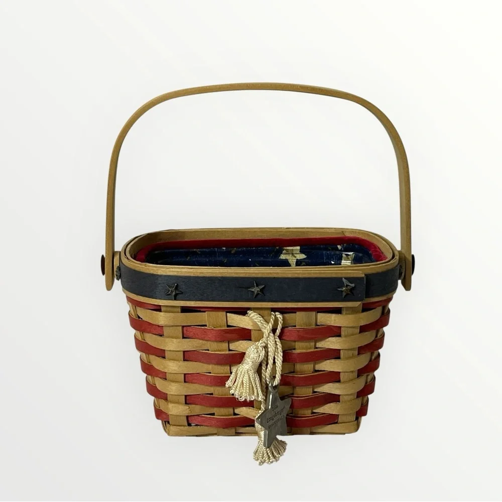 Longaberger Hostess Appreciation Basket 2001 Liner‎ Protector and Tie On